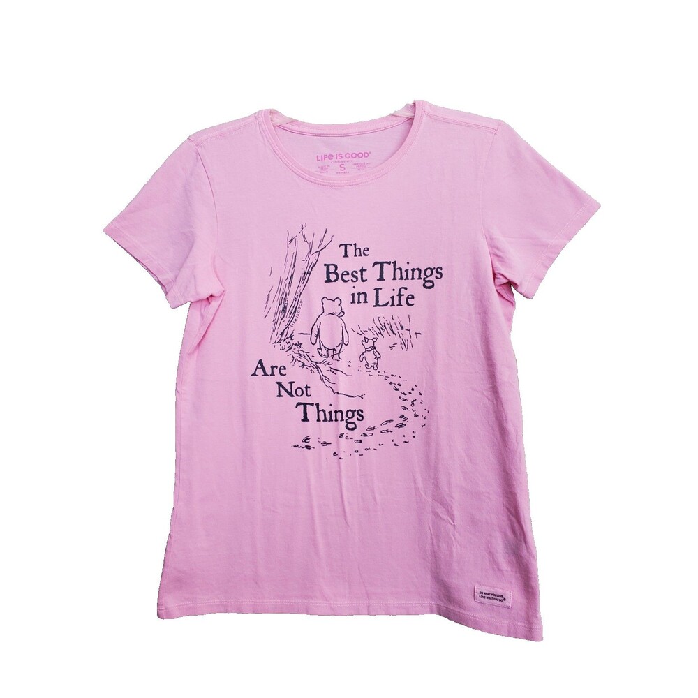 Life is Good Pooh & Piglet "Best Things in Life" Pink Crusher-Lite Size Small